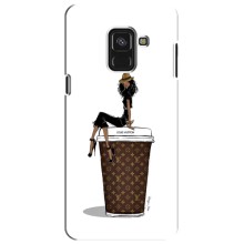 Чехлы Луи Витон для Samsung A8 Plus, A8 Plus 2018, A730F (AlphaPrint - LOUIS VUITTON) (кофе LOUIS VUITTON)