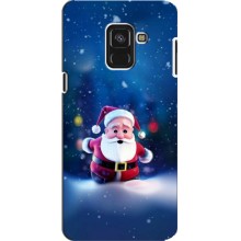 Чехлы на Новый Год Samsung A8 Plus, A8 Plus 2018, A730F – Маленький Дед Мороз