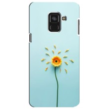 Чехлы с Цветами для Samsung A8 Plus,  A730F (VPrint) (Желтый цветок)