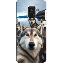 Чохол з Хаскі Samsung A8 Plus, A8 Plus 2018, A730F - (AlphaPrint) (Селфі Хаскі)