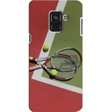 Чехлы с принтом Спортивная тематика для Samsung A8 Plus, A8 Plus 2018, A730F – Ракетки теннис