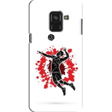 Чехлы с принтом Спортивная тематика для Samsung A8 Plus, A8 Plus 2018, A730F – Волейболист