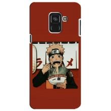 Чехлы с тематикой АНИМЕ для Самсунг А8 Плюс 2018, А730Ф (VPrint) – Наруто с лапшой