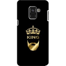 Чехол (Корона на чёрном фоне) для Самсунг А8 Плюс (2018) – KING