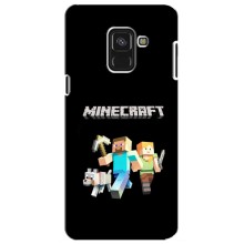 Чохол Майнкрафт на Samsung A8 Plus,  A730F (AlphaPrint) Minecraft (герої Minecraft)