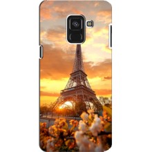 Чехол Эйфелева Башня для Samsung A8 Plus, A8 Plus 2018, A730F - (AlphaPrint) (Солнечная башня)