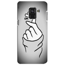 Чехол с принтом для Samsung A8 Plus,  A730F (AlphaPrint - Знак сердечка) – Значок Love