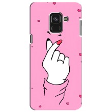 Чехол с принтом для Samsung A8 Plus,  A730F (AlphaPrint - Знак сердечка) – Знак Love