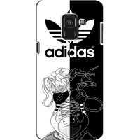 Чохол с стилі "Адідас" для Самсунг А8 Плюс (2018) (Adidas шнурки)