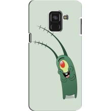 Чехол с картинкой "Одноглазый Планктон" на Samsung A8 Plus, A8 Plus 2018, A730F (Милый Планктон)