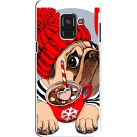Бампер для Samsung A8 Plus, A8 Plus 2018, A730F с картинкой "Песики" – Грустная собака