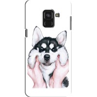Бампер для Samsung A8 Plus, A8 Plus 2018, A730F с картинкой "Песики" – Собака Хаски