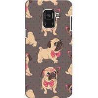 Чехол (ТПУ) Милые собачки для Samsung A8 Plus, A8 Plus 2018, A730F (Собачки Мопсики)
