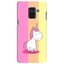 Чехол Unicorn на Samsung A8 Plus,  A730F (Радужный Единорог)