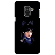 Чохли Венсдей на Samsung A8 Plus,  A730F Уенсдей (AlphaPrint) (серйозна Венздей)
