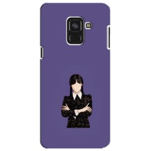 Чохли Венсдей на Samsung A8 Plus,  A730F Уенсдей (AlphaPrint) (Венздей у чорному)