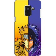 Купить Чехлы на телефон с принтом Anime для Самсунг А8 Плюс (2018) – Naruto Vs Sasuke