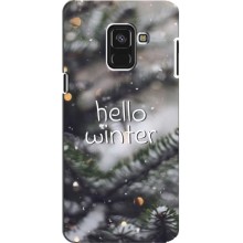 Новогодние, Праздничные Чехлы для Samsung A8 Plus, A8 Plus 2018, A730F - 2024 год (Hello winter)