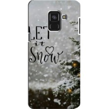 Новогодние, Праздничные Чехлы для Samsung A8 Plus, A8 Plus 2018, A730F - 2024 год (Let it snow)