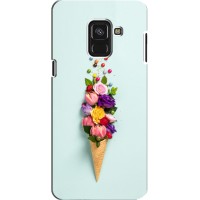 Чехлы с тематикой "ЦВЕТЫ" на Samsung A8 Plus, A8 Plus 2018, A730F (Цветок-мороженное)