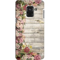 Чехлы с тематикой "ЦВЕТЫ" на Samsung A8 Plus, A8 Plus 2018, A730F (Плетущиеся цветы)
