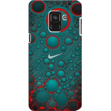 Силиконовый Чехол на Samsung A8 Plus, A8 Plus 2018, A730F с картинкой Nike (Найк зеленый)