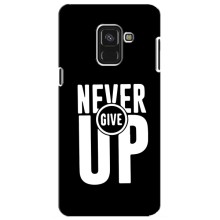 Силиконовый Чехол на Samsung A8 Plus,  A730F с картинкой Nike (Never Give UP)