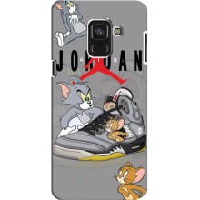 Силиконовый Чехол Nike Air Jordan на Самсунг А8 Плюс (2018) (Air Jordan)