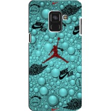 Силиконовый Чехол Nike Air Jordan на Самсунг А8 Плюс (2018) (Джордан Найк)