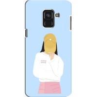 Силіконовый Чохол на Samsung A8 Plus, A8 Plus 2018, A730F з картинкой Модных девушек (Жовта кепка)
