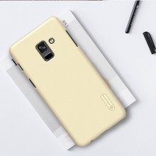 Чехол пластиковая накладка Nillkin для Samsung Galaxy A8 2018, A530  – Золотой