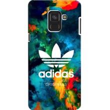 Чохли Адидас для Samsung A8, A8 2018, A530F (AlphaPrint) (Яскравий Адідас)