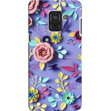 Чехлы с Цветами для Samsung A8, A8 2018, A530F (VPrint) (Цветочный дизайн)