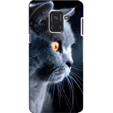 Чехлы с Котиками для Samsung A8, A8 2018, A530F (VPrint) (Серый Кот)