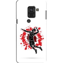 Чехлы с принтом Спортивная тематика для Samsung A8, A8 2018, A530F (Волейболист)