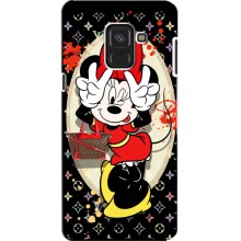 Чехол Disney Mouse Samsung A8, A8 2018, A530F (PREMIUMPrint) (Минни peace)