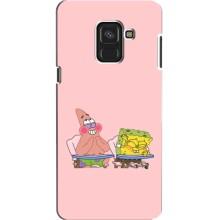 Чехол Губка Боб для «Самсунг» А8, А8 2018, А530Ф – За партой