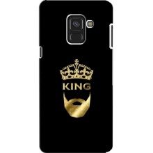 Чохол (Корона на чорному фоні) для Самсунг А8 (2018) – KING