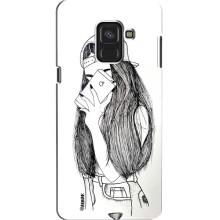 Чохол з друком для Samsung A8, A8 2018, A530F - (Мода) (AlphaPrint) – Фото дівчини