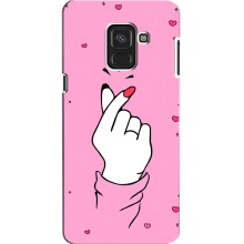 Чехол с принтом для Samsung A8, A8 2018, A530F (AlphaPrint - Знак сердечка) – Знак Love