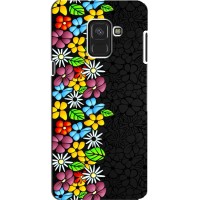 Чехол с Цветами для Samsung A8, A8 2018, A530F (Яркие цветы)