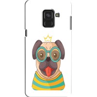 Бампер для Samsung A8, A8 2018, A530F с картинкой "Песики" (Собака Король)