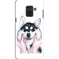 Бампер для Samsung A8, A8 2018, A530F с картинкой "Песики" – Собака Хаски