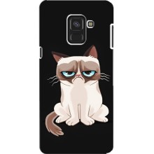 Чехол с принтом для Samsung A8, A8 2018, A530F (AlphaPrint) Модные коты – Грустный кот