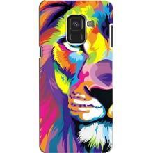 Чохол з картинкою ЛЕВ для Samsung A8, A8 2018, A530F (VPrint) (Яскравий Лев)