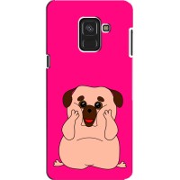 Чехол (ТПУ) Милые собачки для Samsung A8, A8 2018, A530F (Веселый Мопсик)