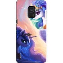 Чехол Unicorn на Samsung A8, A8 2018, A530F (Единорожки на тучках)
