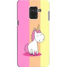 Чехол Unicorn на Samsung A8, A8 2018, A530F (Радужный Единорог)