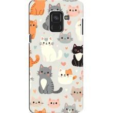 Чехол с рисунком кот на Samsung A8, A8 2018, A530F – Коллаж котов