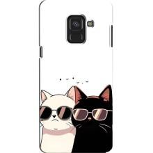 Чехол с рисунком кот на Samsung A8, A8 2018, A530F – Коты в очках